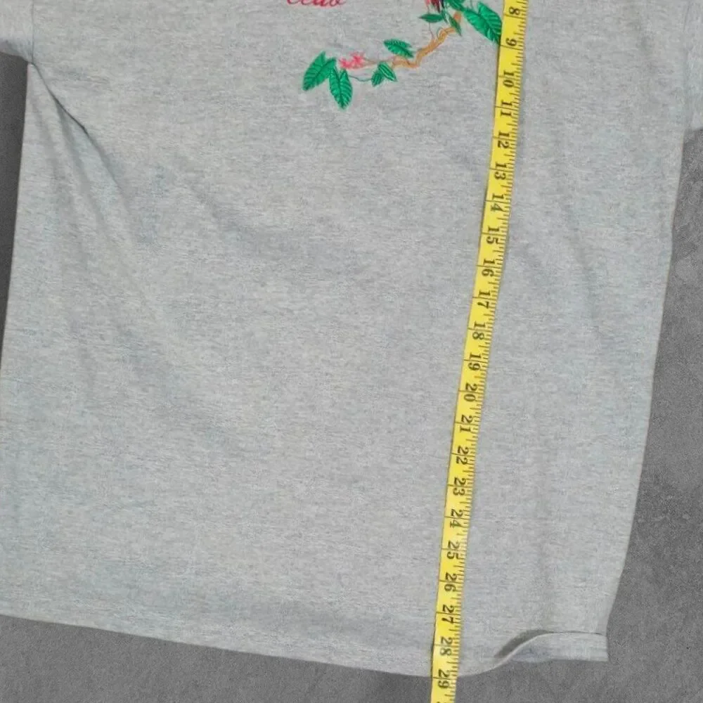 Vintage Parrot Head Of Colorado Embroidered Polo Shirt Large Grey